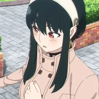 💄 Yor Forger Spy × Family Anime, Yor Forger, Spy x Family, Personnage, Femme, Dessin animé telegram sticker