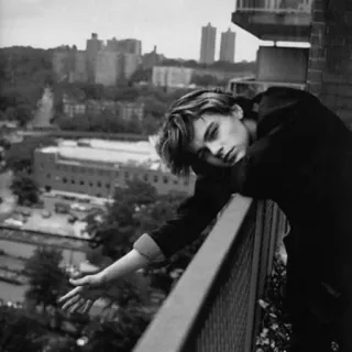 ⛓ Leonardo DiCaprio 名人, 演员, 黑白, 肖像, 男性, 年轻 telegram sticker