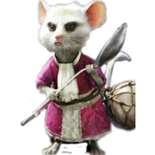 🌟 muis, dier, cartoon, krijger, wapen, fantasie telegram sticker