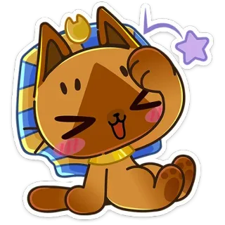 🫣 cat, cartoon, cute, sticker, animal, pet telegram sticker