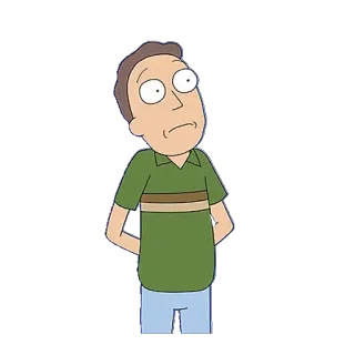 😵 Jerry Smith Rick and Morty Dibujos animados, Animación para adultos, Comedia, Jerry, Rick y Morty telegram sticker