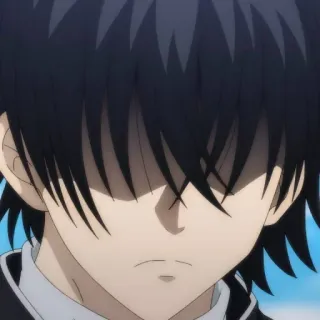 ♠️ anime, manga, black hair, serious, male telegram sticker