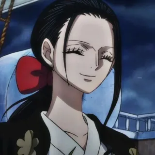 🌟 Nico Robin One Piece anime, woman, nico robin, one piece, smile, pirate telegram sticker
