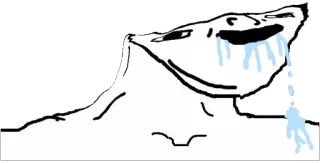 😦 meme, crying, sad, wojak, tears, emotional telegram sticker