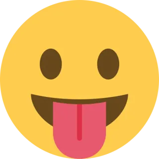 😛 emoji, smiley, face, tongue, funny, yellow telegram sticker