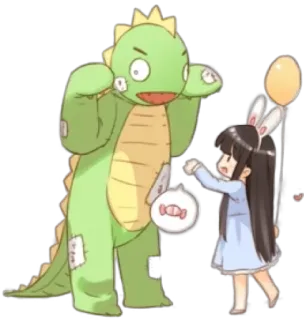 🍬 恐龙, 儿童, 卡通, 贴纸, 动漫, 可爱 telegram sticker