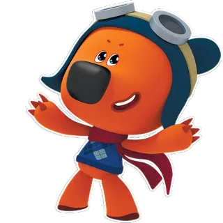 ⛑ Мультик, Животное, Пилот, Полет, Персонаж, Авиация telegram sticker