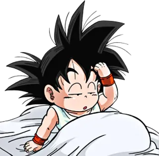 😪 Goku Dragon Ball Anime, Mengantuk, Anak laki-laki, Kartun, Goku, Dragon Ball telegram sticker
