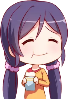🍔 anime, girl, cute, chibi, cartoon, kawaii telegram sticker