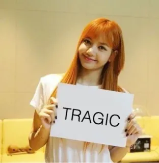 🦋 TRAGIC triste, trágico, lisa, letrero telegram sticker
