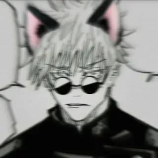 🧊 Gojo Satoru Jujutsu Kaisen Anime, Manga, Gojo Satoru, Jujutsu Kaisen, Kocie uszy whatsapp sticker