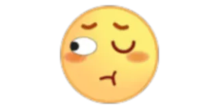 😐 emoji, kiss, cute, funny, sticker, reaction telegram sticker