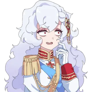 😰 アニメ, マンガ, ミリタリー, 白髪, 士官 telegram sticker
