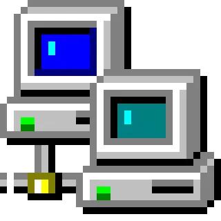 💾 Komputer, Pixel art, Technologia, Vintage, Stary komputer, Komputer stacjonarny, Retro telegram sticker