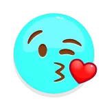 😘 emoji, kuss, herz, liebe, zuneigung, zwinkern, süß telegram sticker