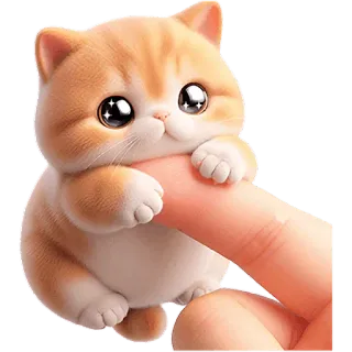 🥹 kot, słodki, kociak, zwierzę, zwierzę domowe, pomarańczowy, domowy, mały telegram sticker