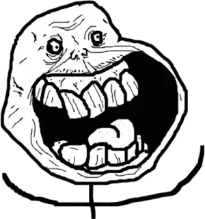 😂 meme, trollface, ragecomic, internet, funny telegram sticker
