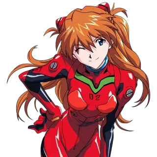 😉 Asuka Langley Soryu Neon Genesis Evangelion 02 Anime, Personaggio, Ragazza, Evangelion, Asuka telegram sticker