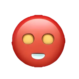 🥑 Emoji, Rosso, Arrabbiato, Faccia telegram sticker