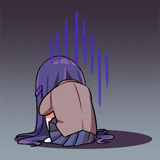 😢 슬픈, 애니메이션, 감정적인, 캐릭터, 우는, 만화 telegram sticker