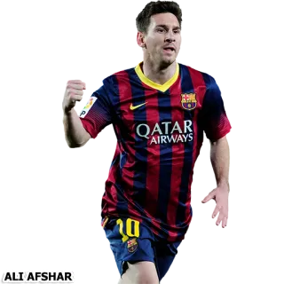 ⚽ Lionel Messi ALI'AFSHAR sepak bola, sepak bola, atlet, olahraga, pemain, Messi telegram sticker