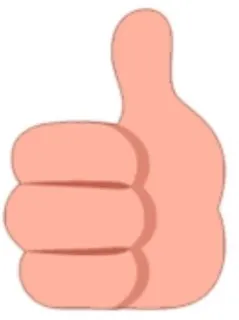 👍 Pollice in su, Gesto della mano, Approvazione, Mi piace, Positivo telegram sticker