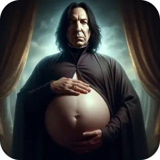 😗 Severus Snape Harry Potter snape, harry potter, pregnant, magic, wizard telegram sticker