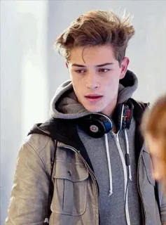 🔥 homme, écouteurs, sweat à capuche, veste, ado telegram sticker