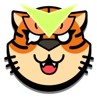 😠 tiger, tier, cartoon telegram sticker