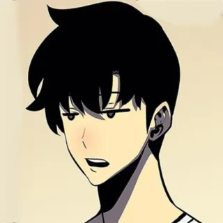 🕳 アニメ, 男, 顔, ポートレート, 表情, 黒髪 whatsapp sticker