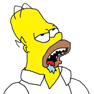 🤤 Homer Simpson The Simpsons dessin animé, Homer, Simpson, bave, drôle, série télé, animation telegram sticker