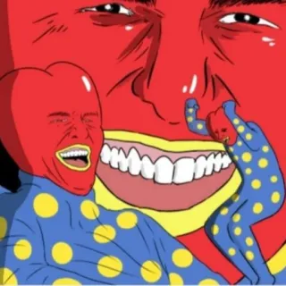 🧬 seni, ilustrasi, grotesk, absurd, surealis, menyeramkan, aneh whatsapp sticker