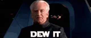 😱 Palpatine Star Wars DEW IT star wars, palpatine, meme, mach es telegram sticker