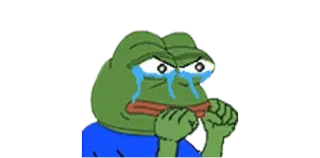 😭 Pepe the Frog pepe, pepe the frog, crying, meme, sad telegram sticker
