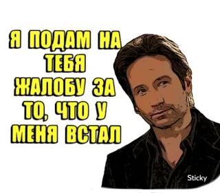 😏 Я подам на тебя жалобу за то, что у меня встал สติกเกอร์, รัสเซีย, มีม, ตลก telegram sticker