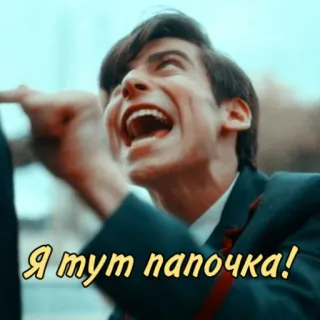 🤬 Я тут папочка! rosyjski, mem, śmieszne, wyrażenie telegram sticker