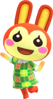 🐰 Tangy animal crossing, hase, orange, süß, videospiel, cartoon telegram sticker