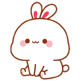 🍼 rabbit, cute, cartoon, bunny, kawaii whatsapp sticker