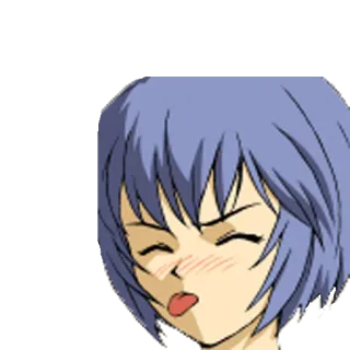 😝 Rei Ayanami Neon Genesis Evangelion Anime, Mangá, Rei Ayanami, Neon Genesis Evangelion, Língua de fora whatsapp sticker