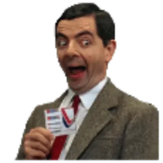 🎟 Mr. Bean comedia, gracioso, Mr. Bean, personaje, humor telegram sticker