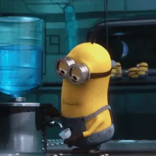 🍌 Minion Despicable Me Minion, Wasserspender, Cartoon, Lustig, Gelb telegram sticker