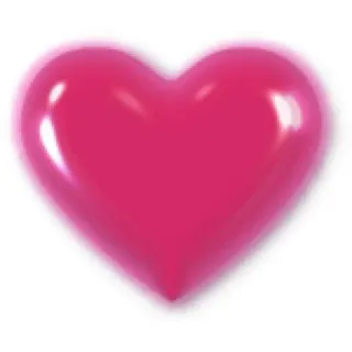❤️ heart, love, pink, glossy, valentines telegram sticker