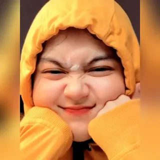 ⚫ child, girl, portrait, cute, hoodie, expression telegram sticker