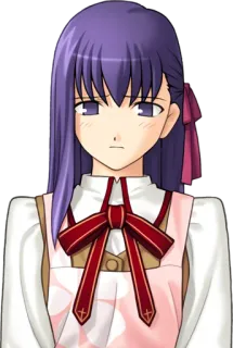 😕 Sakura Matou Fate/stay night Anime, Fille, Cheveux violets, Sakura Matou, Fate/Stay Night, Personnage telegram sticker