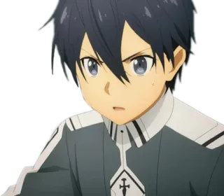 😐 Kirito Sword Art Online Anime, Sword Art Online, Kirito, Jeu vidéo, Personnage whatsapp sticker