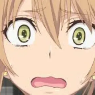 😭 anime, shocked, face, emotion whatsapp sticker