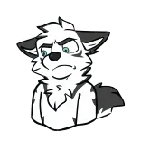 😒 Furry, Lobo, Dibujos animados, Sticker, Antropomorfo telegram sticker
