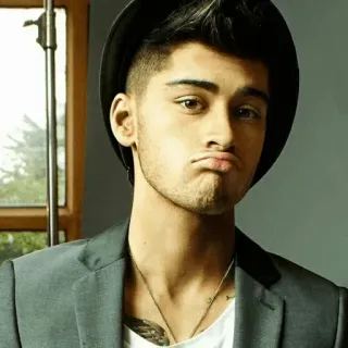 🖤 Zayn Malik ゼイン・マリク, 歌手, 有名人, ポートレート, 帽子, 人物 telegram sticker