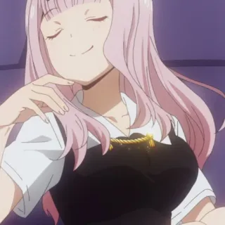 😌 Chika Fujiwara Kaguya-sama: Love Is War anime, chika fujiwara, kaguya-sama, love is war, cute, smiling whatsapp sticker
