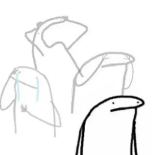 🌟 crying, meme, sad, cartoon, stick figure whatsapp sticker